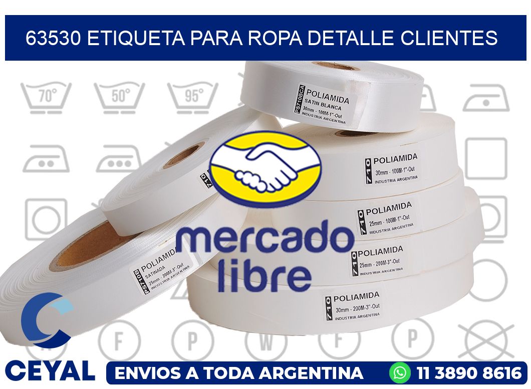 63530 ETIQUETA PARA ROPA DETALLE CLIENTES