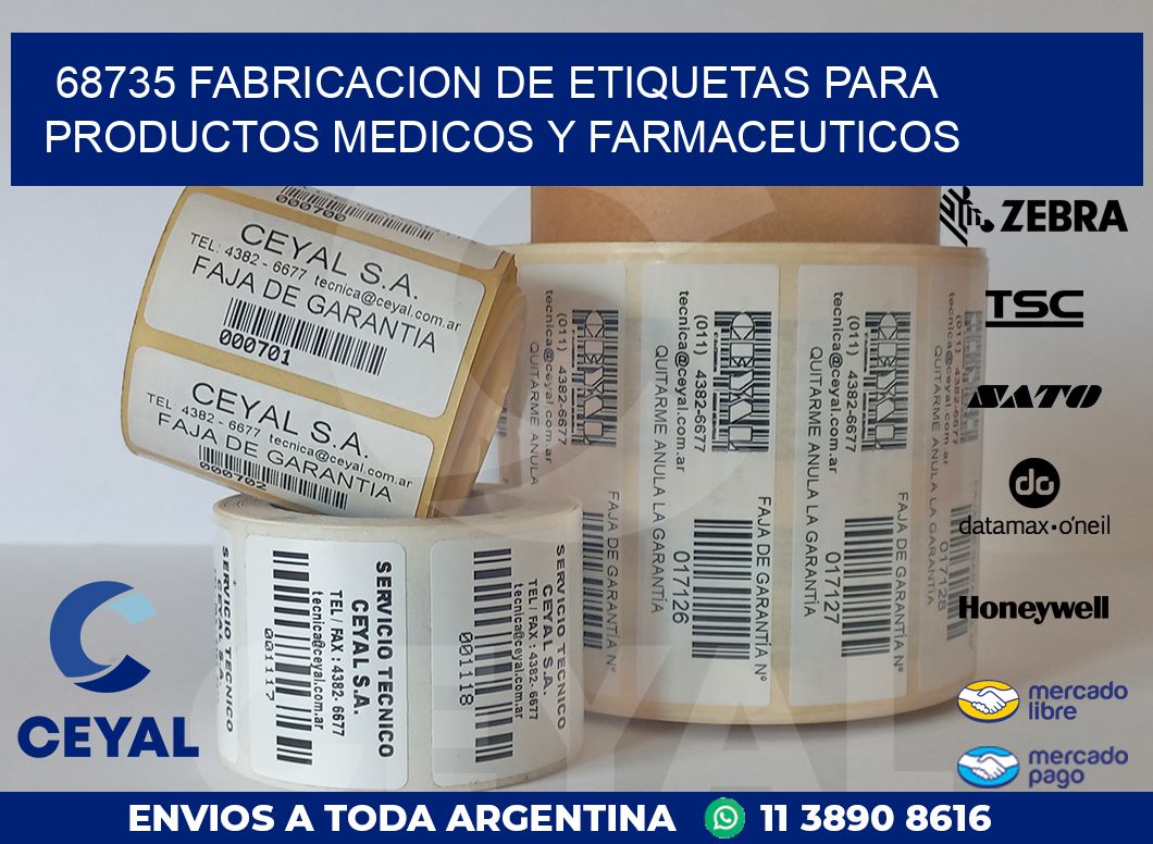 68735 FABRICACION DE ETIQUETAS PARA PRODUCTOS MEDICOS Y FARMACEUTICOS