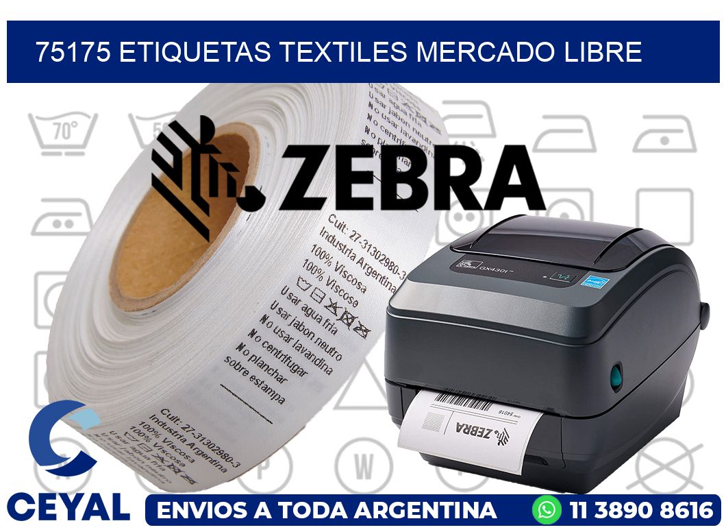 75175 ETIQUETAS TEXTILES MERCADO LIBRE