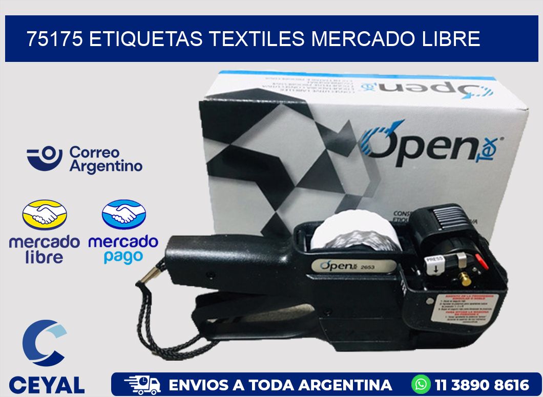 75175 ETIQUETAS TEXTILES MERCADO LIBRE