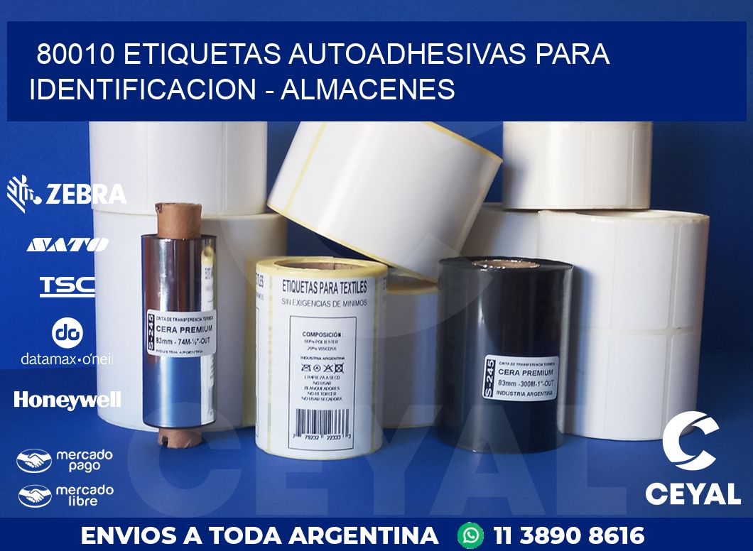 80010 ETIQUETAS AUTOADHESIVAS PARA IDENTIFICACION – ALMACENES