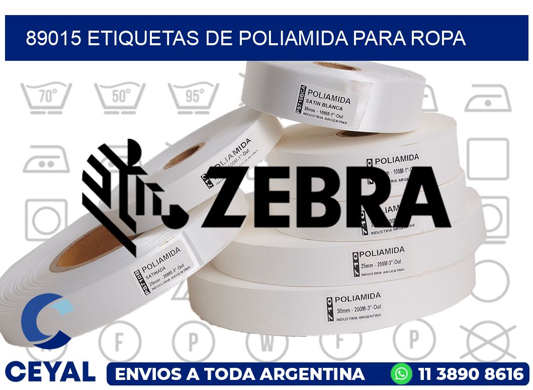 89015 ETIQUETAS DE POLIAMIDA PARA ROPA