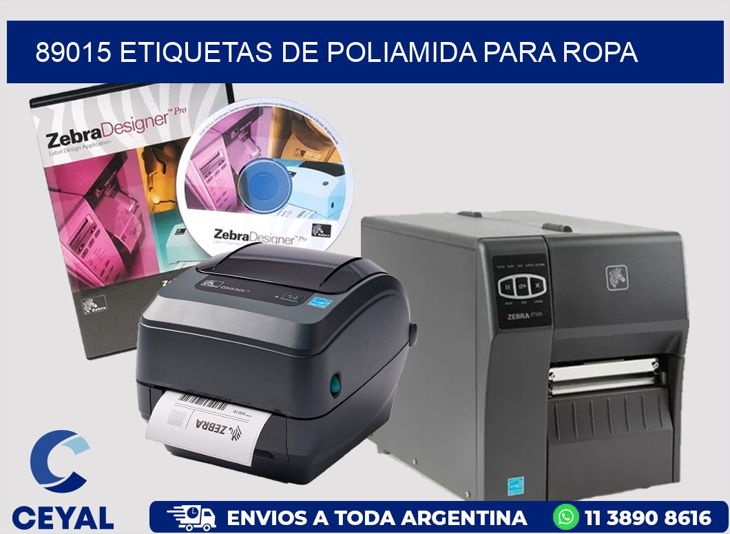 89015 ETIQUETAS DE POLIAMIDA PARA ROPA