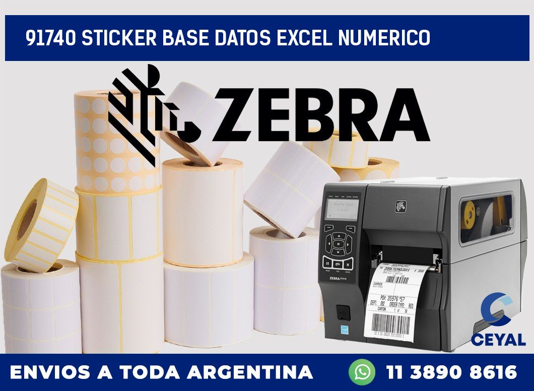 91740 sticker base datos excel numerico