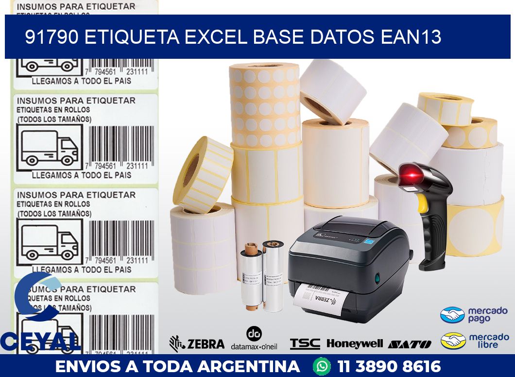 91790 etiqueta excel base datos ean13