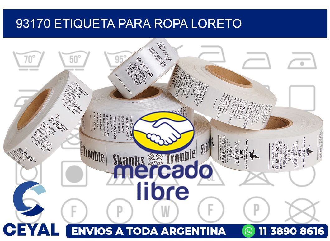 93170 ETIQUETA PARA ROPA LORETO