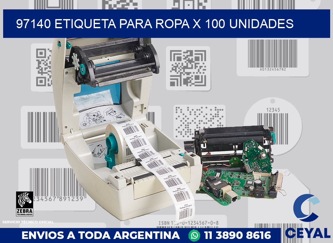 97140 ETIQUETA PARA ROPA X 100 UNIDADES