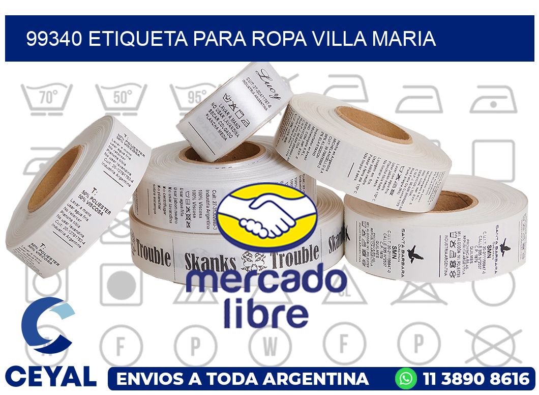 99340 ETIQUETA PARA ROPA VILLA MARIA