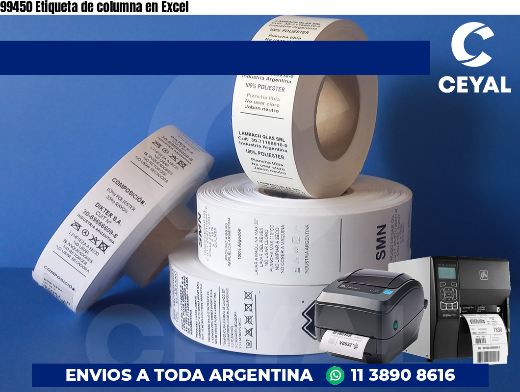 99450 Etiqueta de columna en Excel
