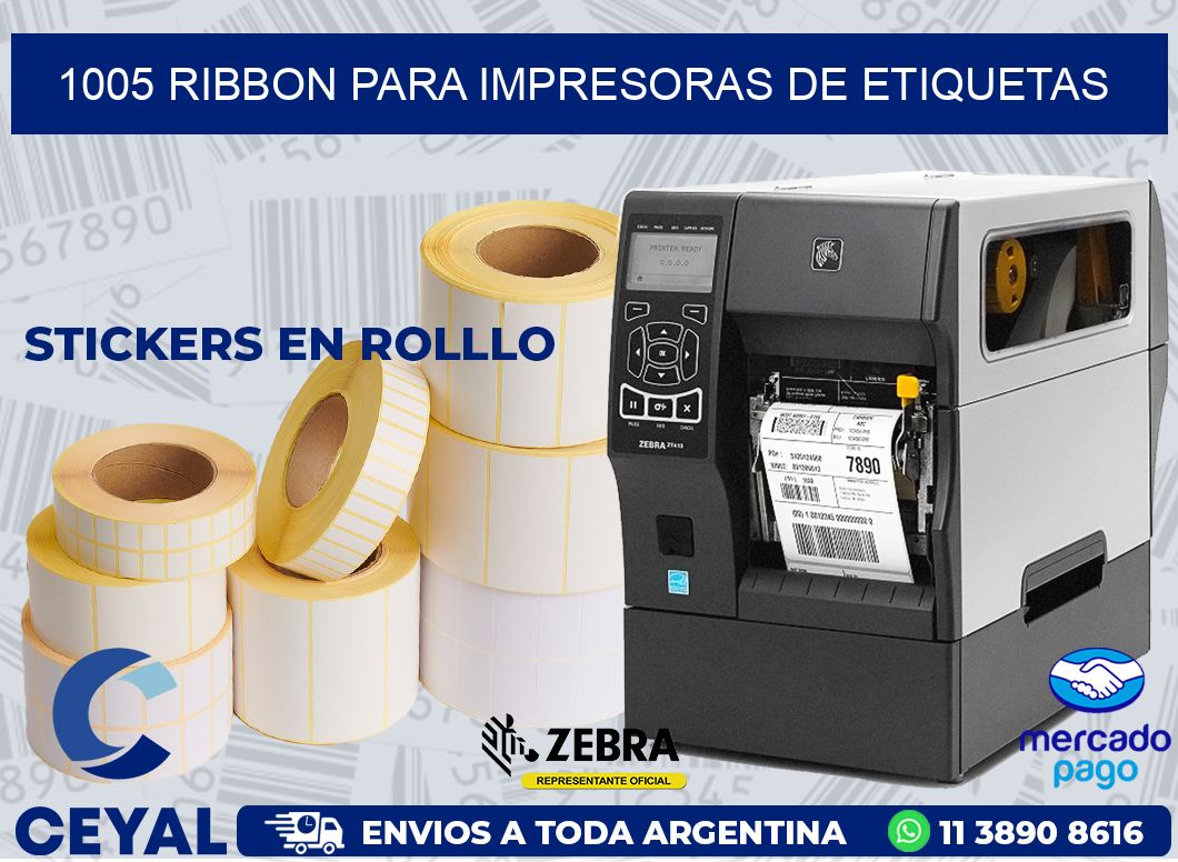 1005 RIBBON PARA IMPRESORAS DE ETIQUETAS