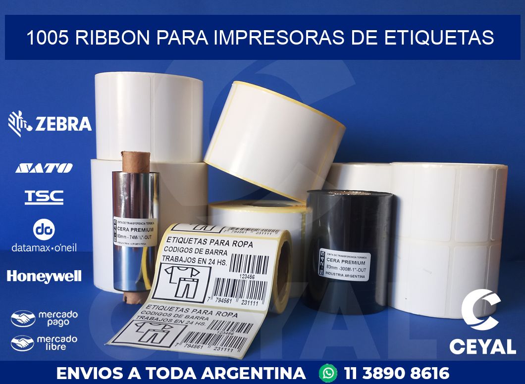 1005 RIBBON PARA IMPRESORAS DE ETIQUETAS