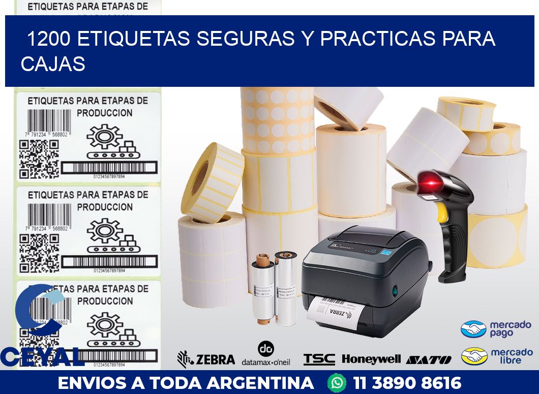 1200 ETIQUETAS SEGURAS Y PRACTICAS PARA CAJAS