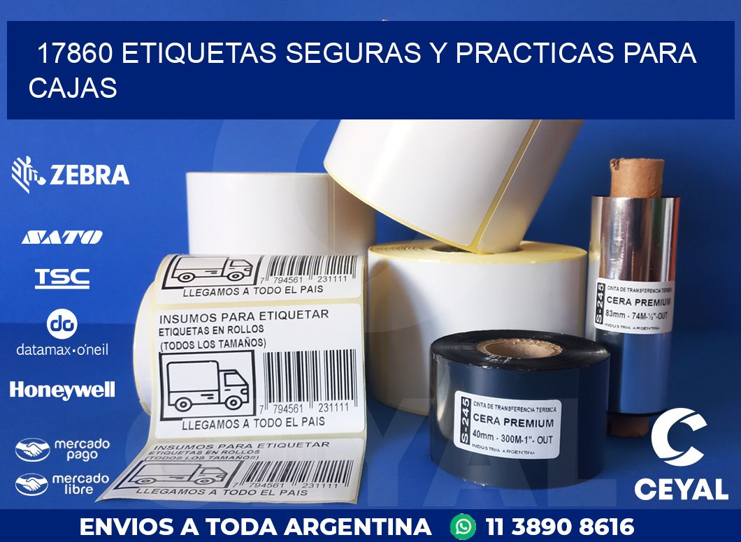 17860 ETIQUETAS SEGURAS Y PRACTICAS PARA CAJAS