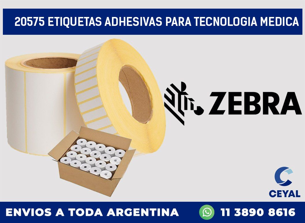 20575 ETIQUETAS ADHESIVAS PARA TECNOLOGIA MEDICA