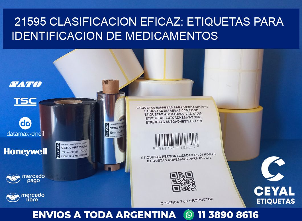 21595 CLASIFICACION EFICAZ: ETIQUETAS PARA IDENTIFICACION DE MEDICAMENTOS
