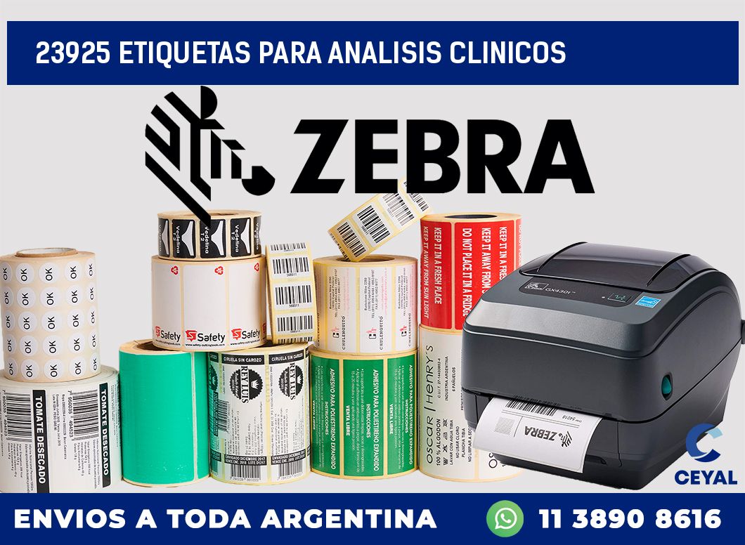 23925 ETIQUETAS PARA ANALISIS CLINICOS