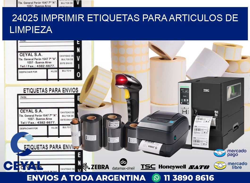 24025 IMPRIMIR ETIQUETAS PARA ARTICULOS DE LIMPIEZA