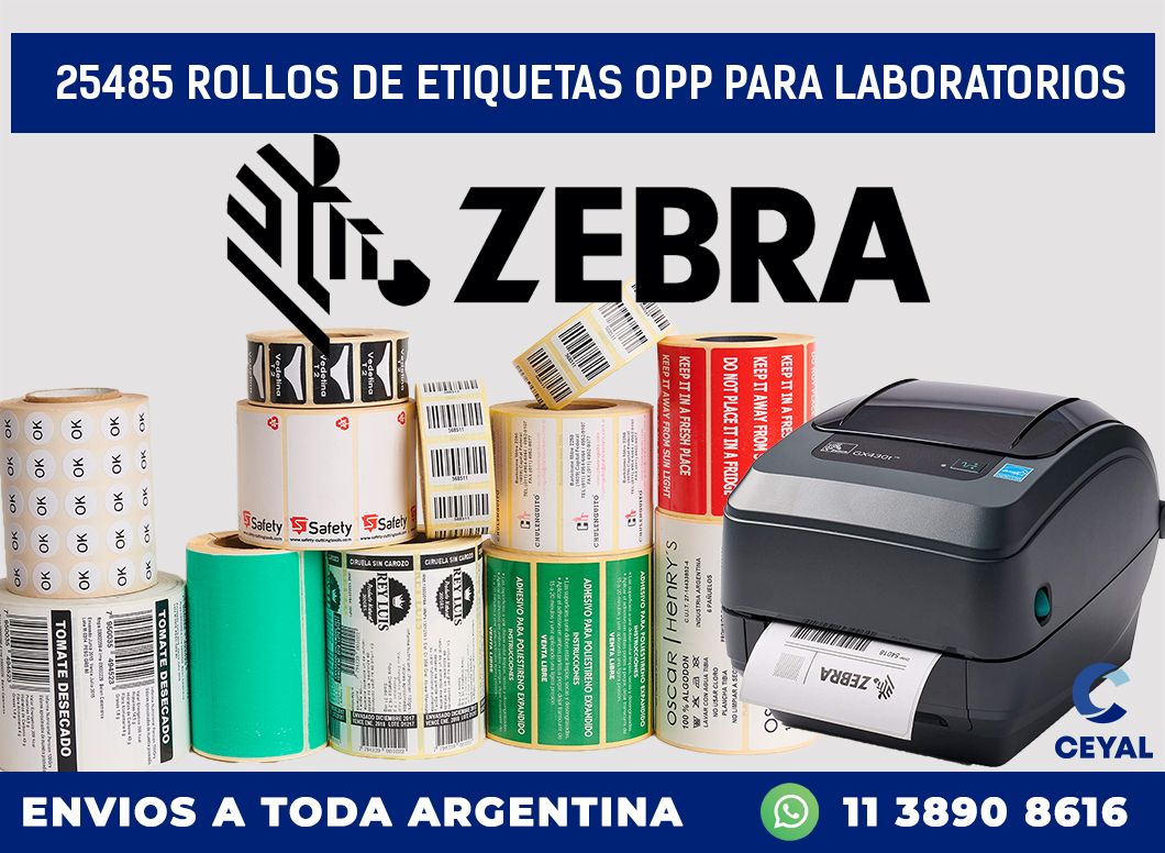 25485 ROLLOS DE ETIQUETAS OPP PARA LABORATORIOS
