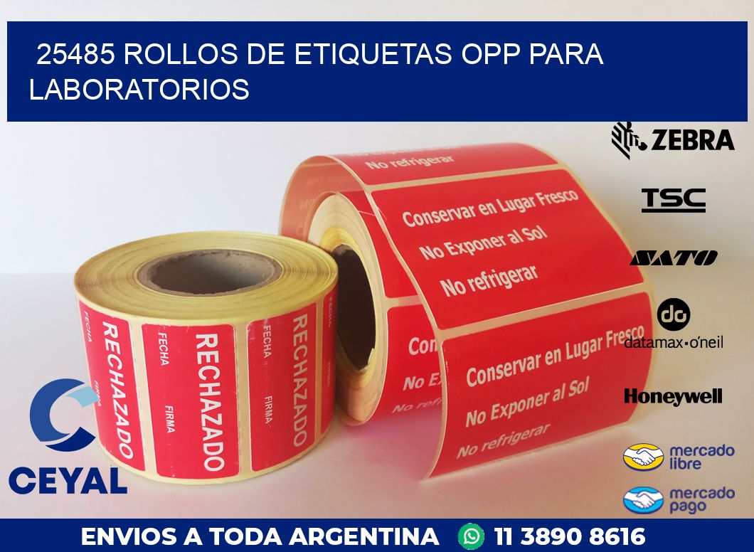 25485 ROLLOS DE ETIQUETAS OPP PARA LABORATORIOS