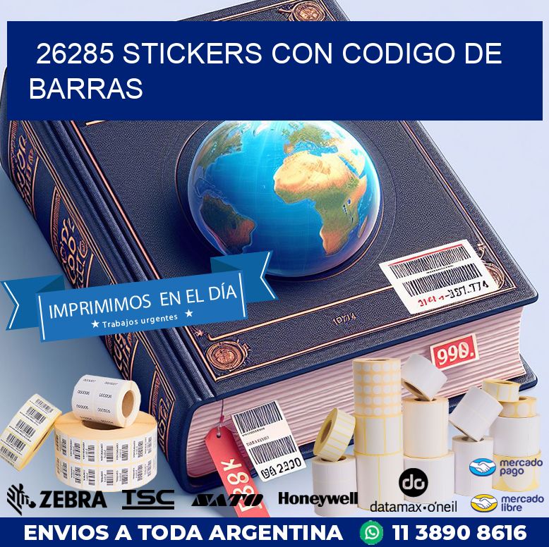 26285 STICKERS CON CODIGO DE BARRAS