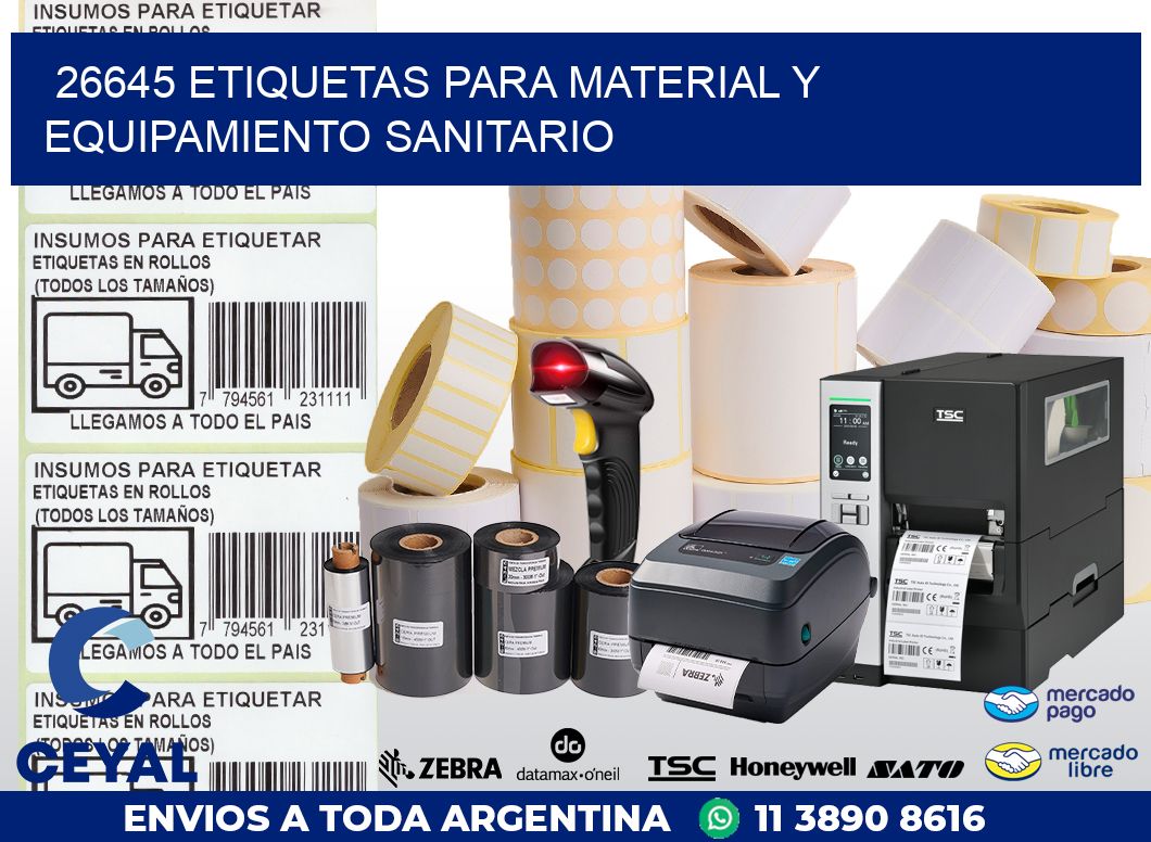 26645 ETIQUETAS PARA MATERIAL Y EQUIPAMIENTO SANITARIO
