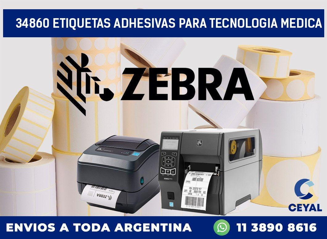34860 ETIQUETAS ADHESIVAS PARA TECNOLOGIA MEDICA