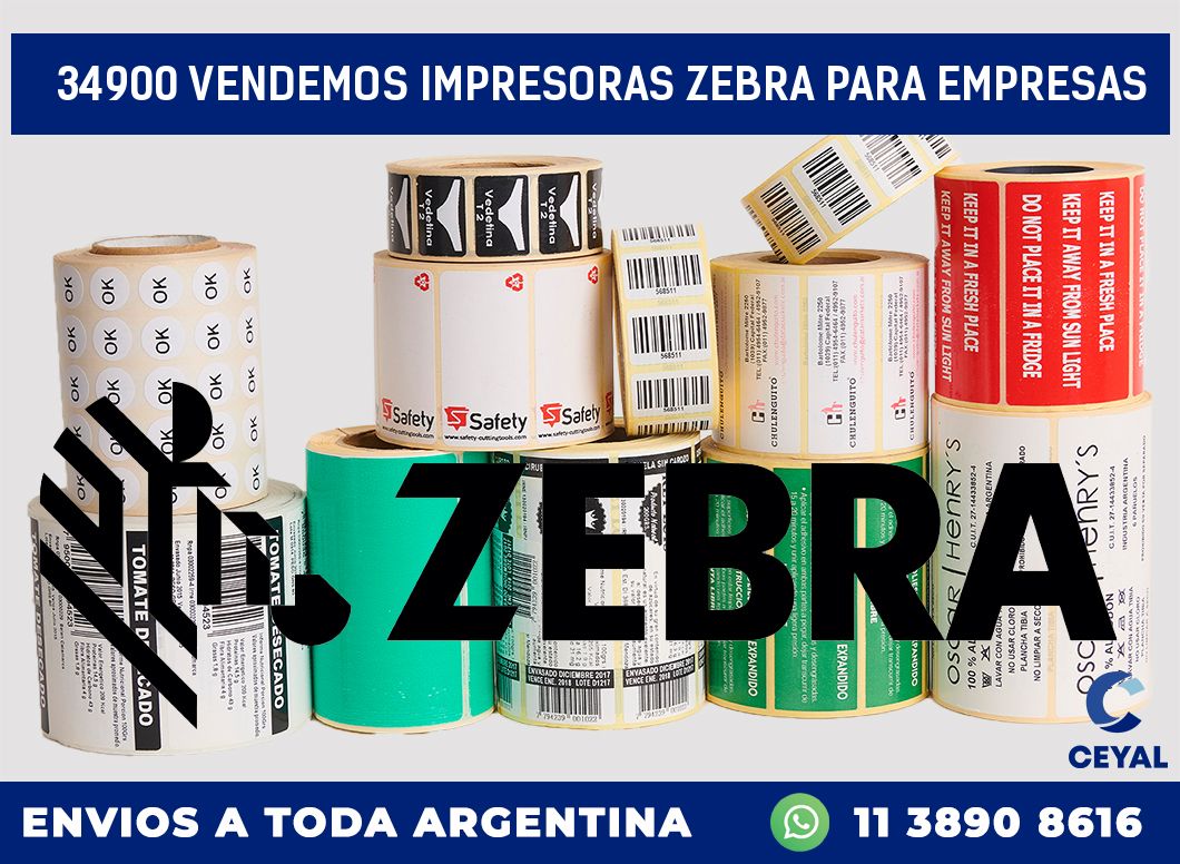 34900 VENDEMOS IMPRESORAS ZEBRA PARA EMPRESAS