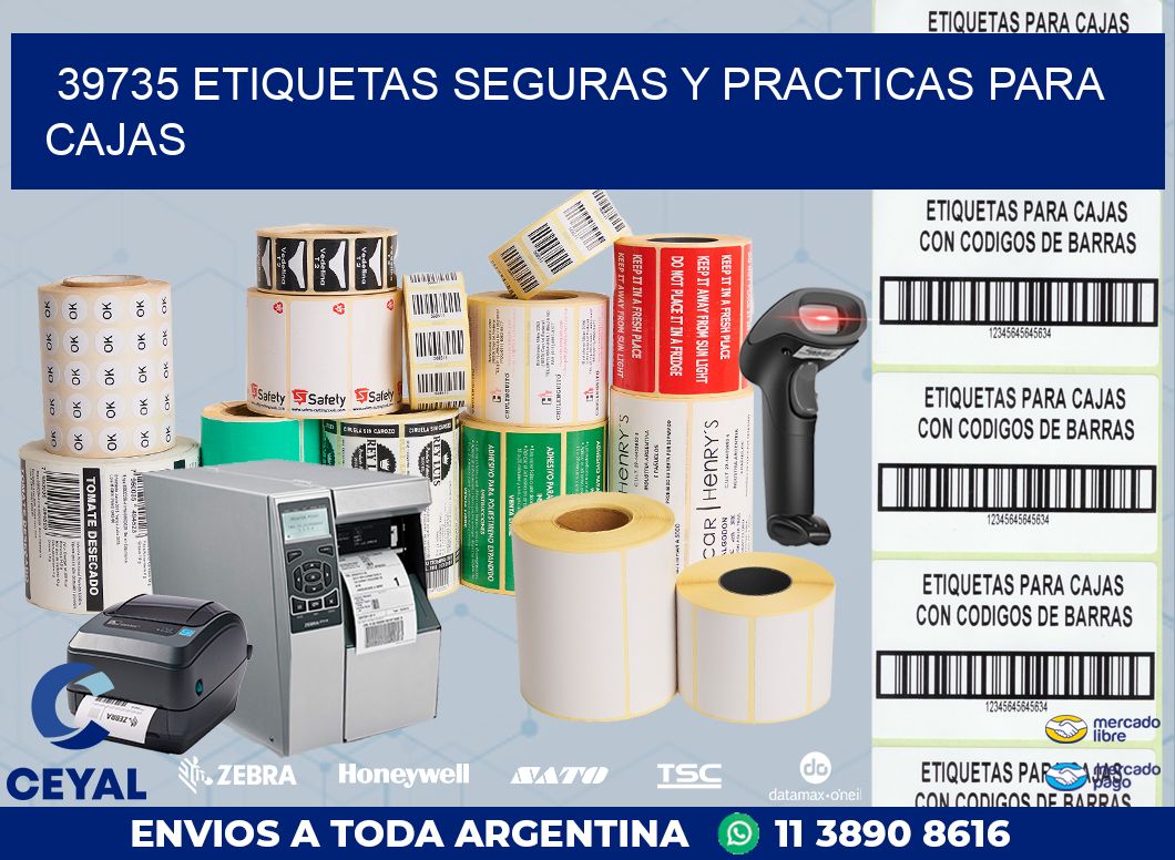 39735 ETIQUETAS SEGURAS Y PRACTICAS PARA CAJAS