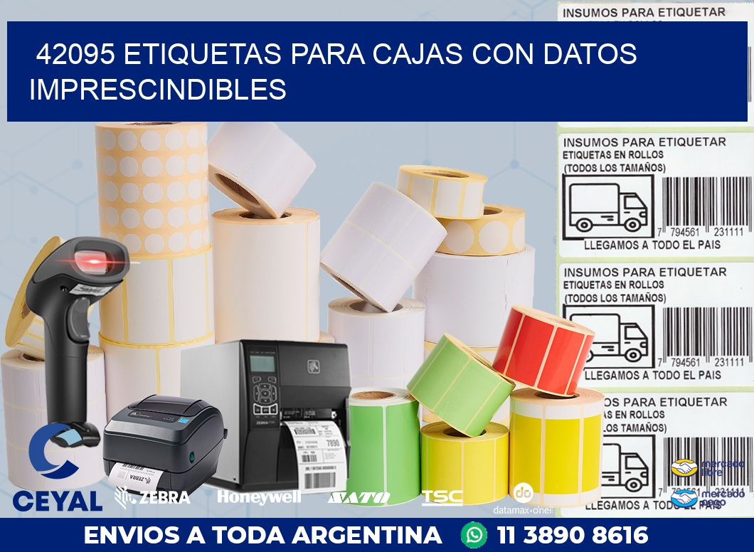 42095 ETIQUETAS PARA CAJAS CON DATOS IMPRESCINDIBLES
