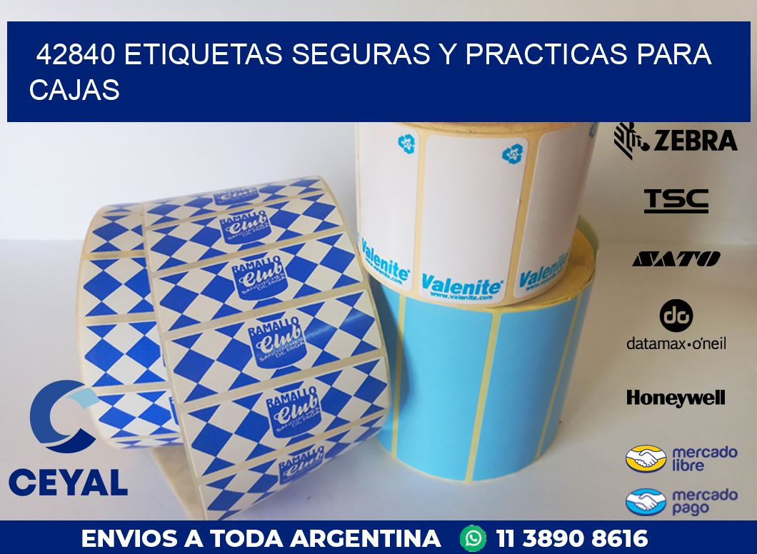 42840 ETIQUETAS SEGURAS Y PRACTICAS PARA CAJAS