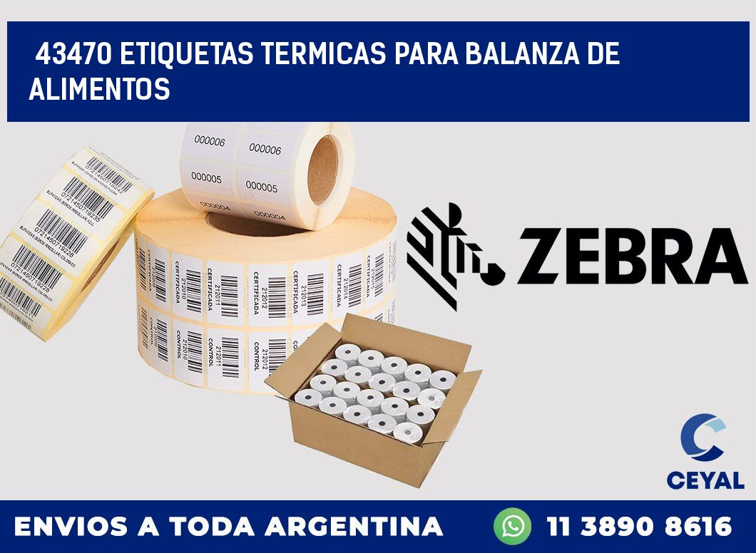 43470 ETIQUETAS TERMICAS PARA BALANZA DE ALIMENTOS