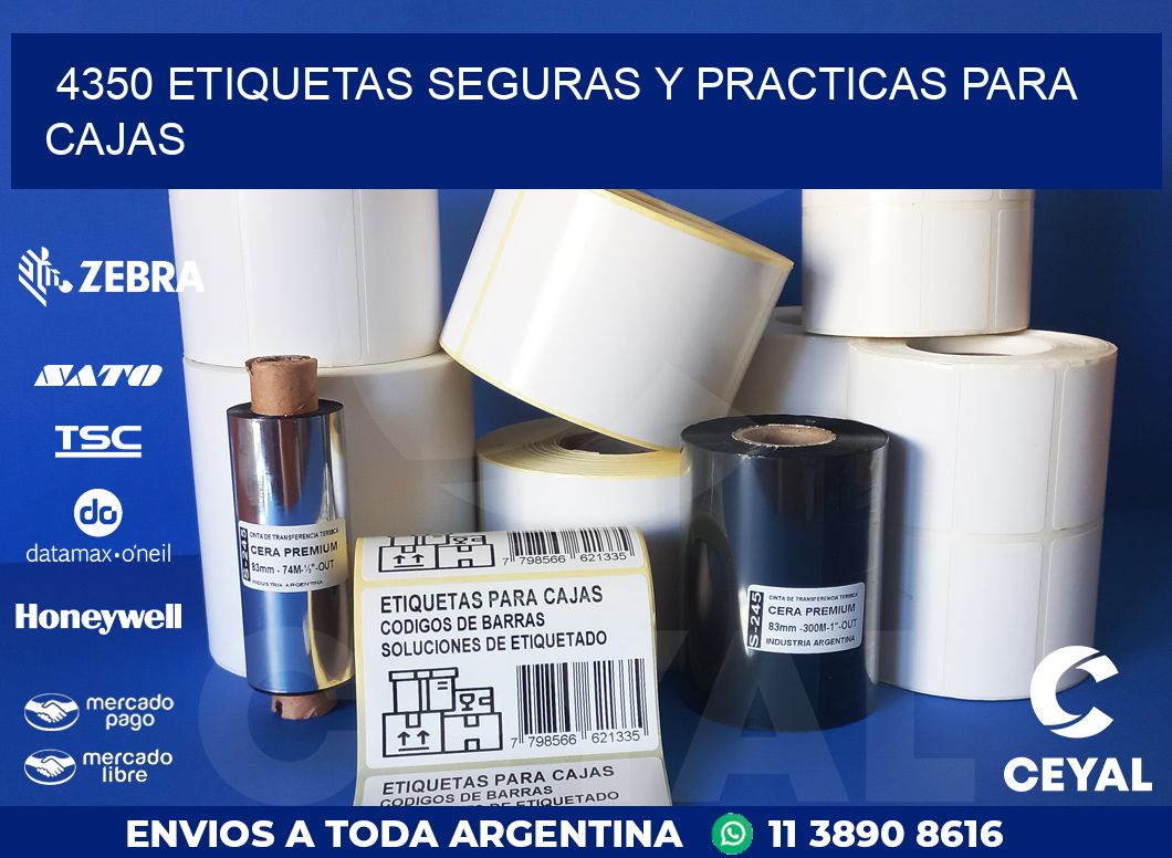 4350 ETIQUETAS SEGURAS Y PRACTICAS PARA CAJAS