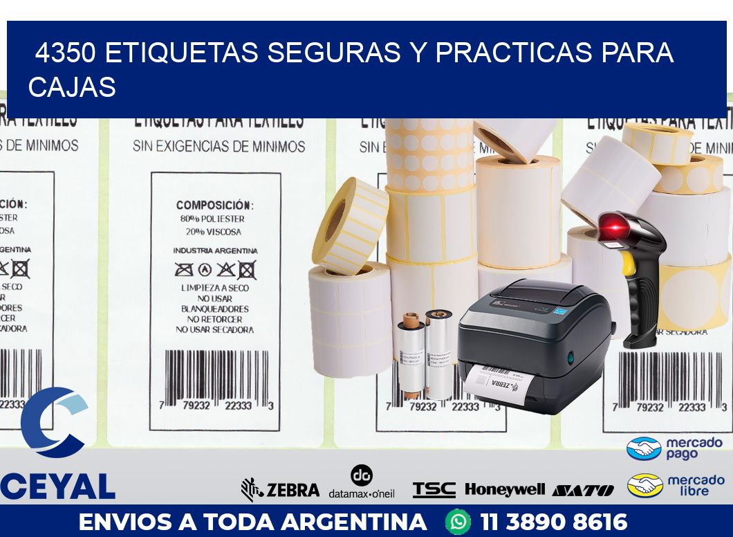 4350 ETIQUETAS SEGURAS Y PRACTICAS PARA CAJAS