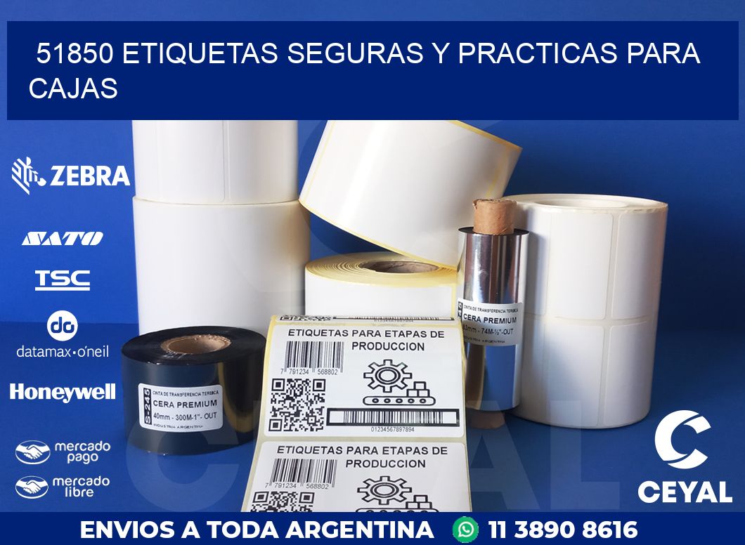 51850 ETIQUETAS SEGURAS Y PRACTICAS PARA CAJAS