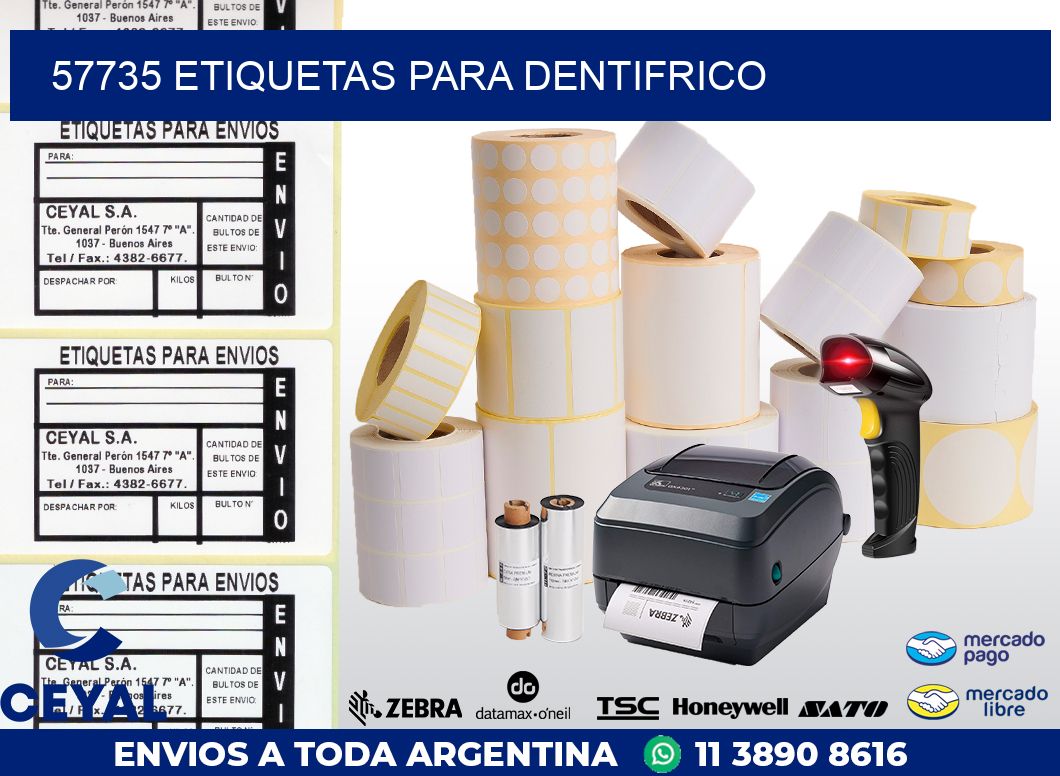 57735 ETIQUETAS PARA DENTIFRICO