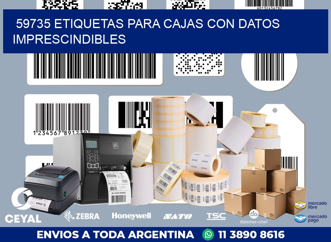 59735 ETIQUETAS PARA CAJAS CON DATOS IMPRESCINDIBLES