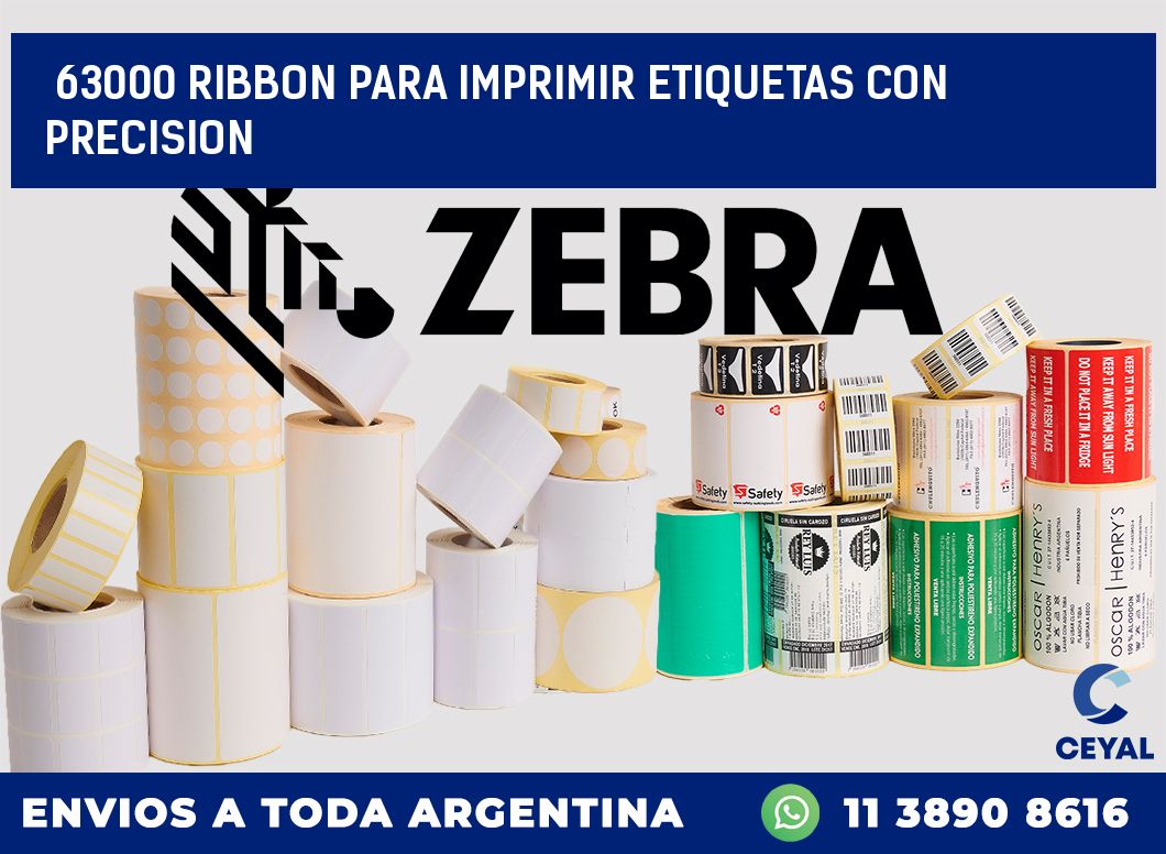 63000 RIBBON PARA IMPRIMIR ETIQUETAS CON PRECISION