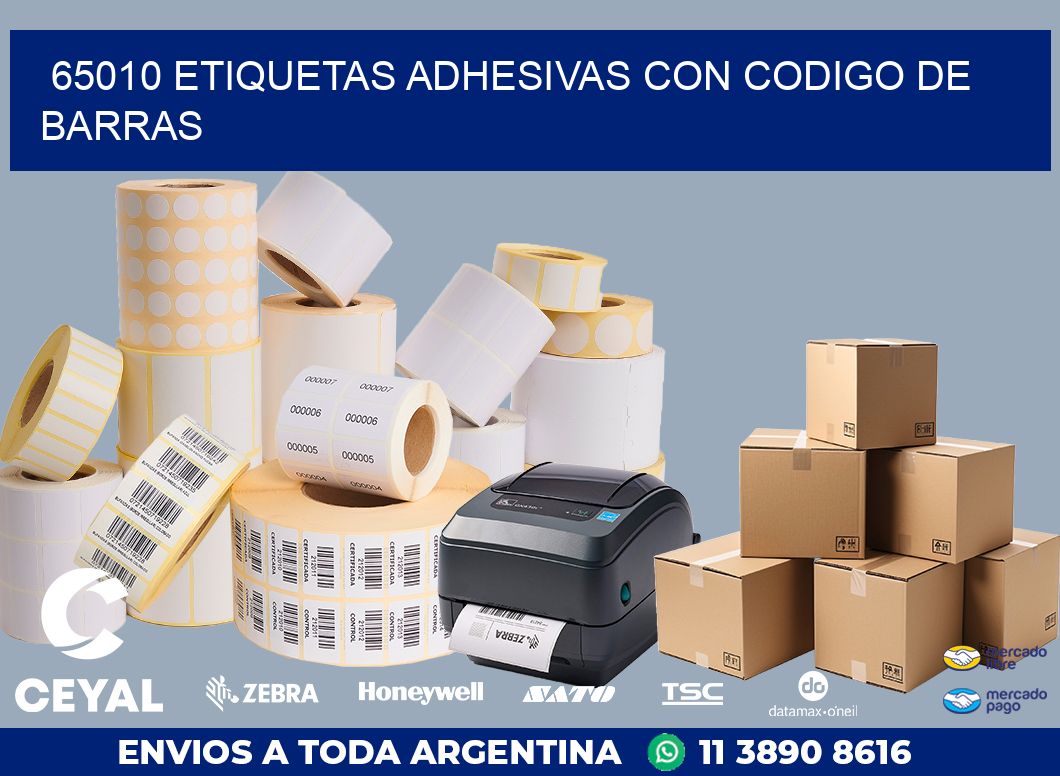 65010 ETIQUETAS ADHESIVAS CON CODIGO DE BARRAS