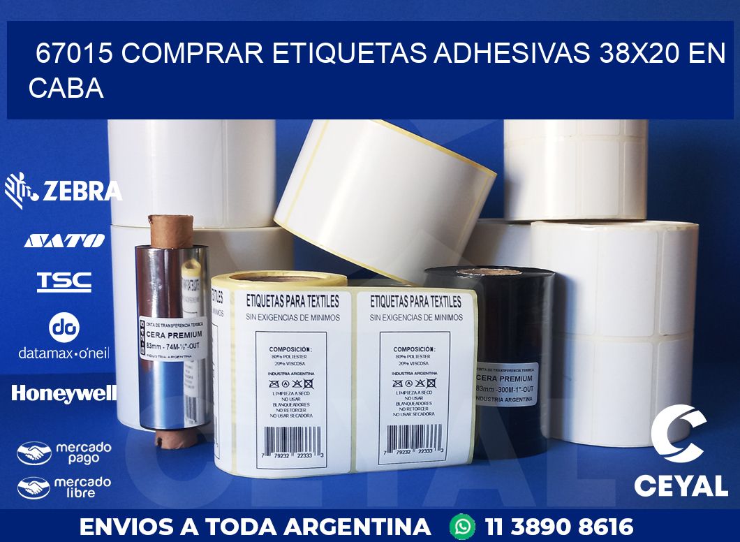 67015 COMPRAR ETIQUETAS ADHESIVAS 38X20 EN CABA