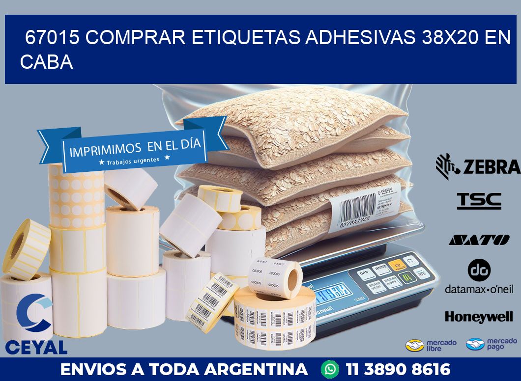 67015 COMPRAR ETIQUETAS ADHESIVAS 38X20 EN CABA