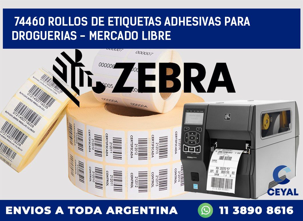 74460 ROLLOS DE ETIQUETAS ADHESIVAS PARA DROGUERIAS - MERCADO LIBRE