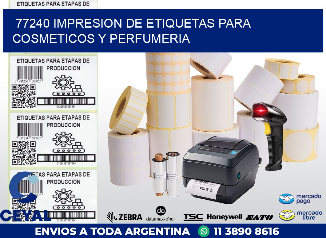 77240 IMPRESION DE ETIQUETAS PARA COSMETICOS Y PERFUMERIA