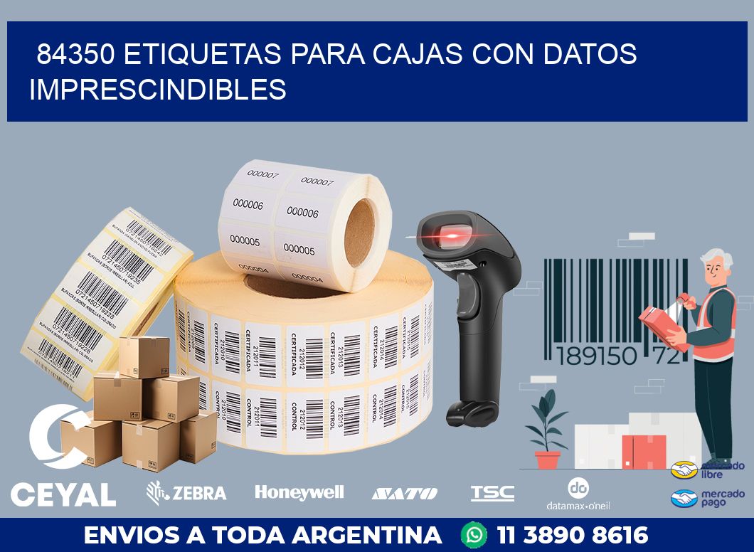 84350 ETIQUETAS PARA CAJAS CON DATOS IMPRESCINDIBLES