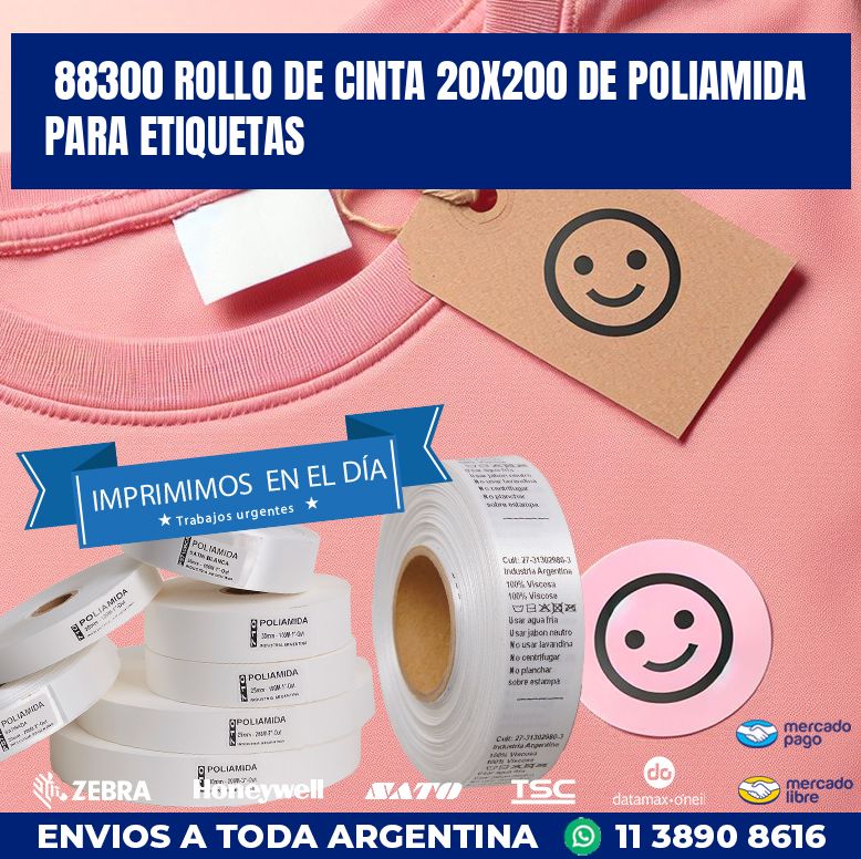 88300 ROLLO DE CINTA 20X200 DE POLIAMIDA PARA ETIQUETAS