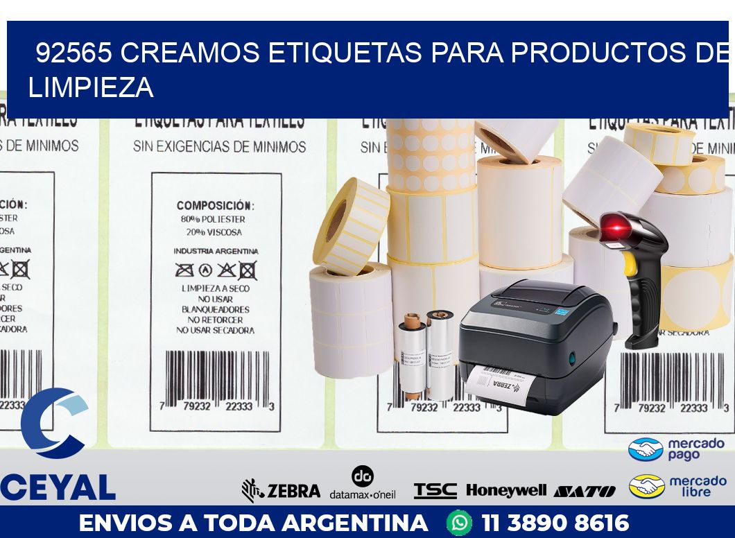 92565 CREAMOS ETIQUETAS PARA PRODUCTOS DE LIMPIEZA