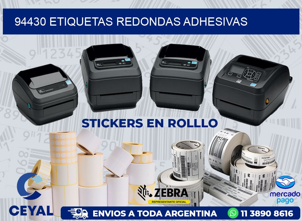 94430 ETIQUETAS REDONDAS ADHESIVAS