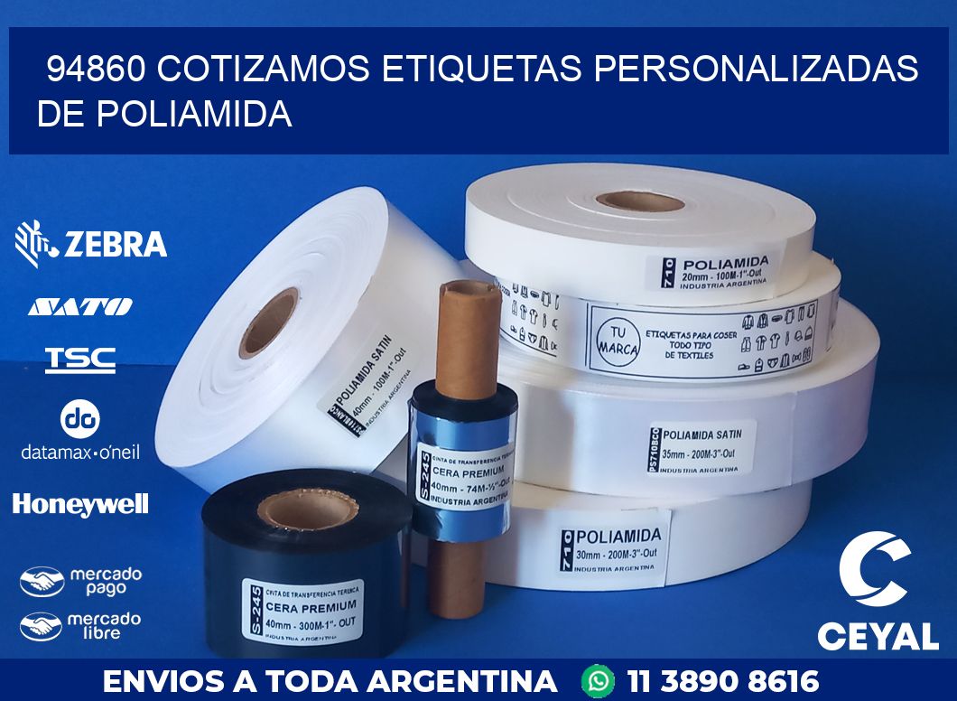 94860 COTIZAMOS ETIQUETAS PERSONALIZADAS DE POLIAMIDA