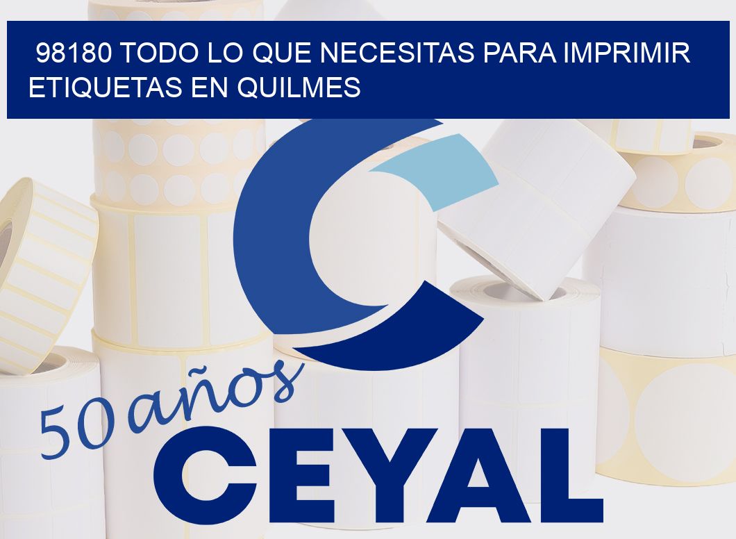 98180 TODO LO QUE NECESITAS PARA IMPRIMIR ETIQUETAS EN QUILMES