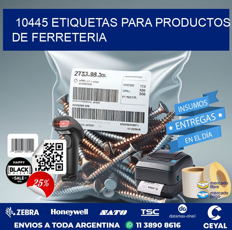 10445 ETIQUETAS PARA PRODUCTOS DE FERRETERIA