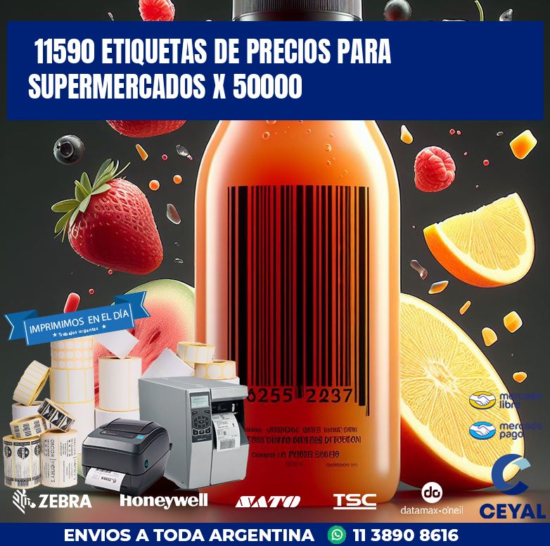 11590 ETIQUETAS DE PRECIOS PARA SUPERMERCADOS X 50000